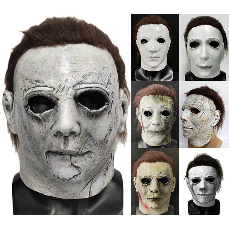 Halloween Michael Myers Killer Mask Cosplay Horror Bloody Latex Masks ...