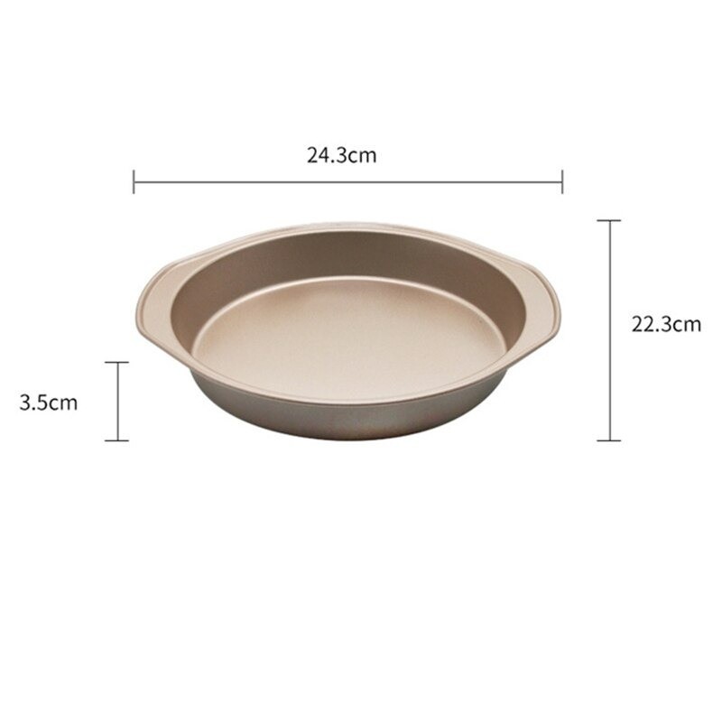 9inch Carbon Steel Circular Baking Tray Uniform Heating Nonstick High