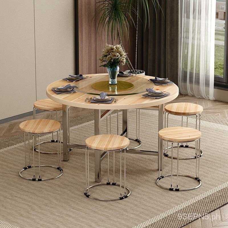 Thickened Large round Desktop Solid Wood Round Table Table Top ...