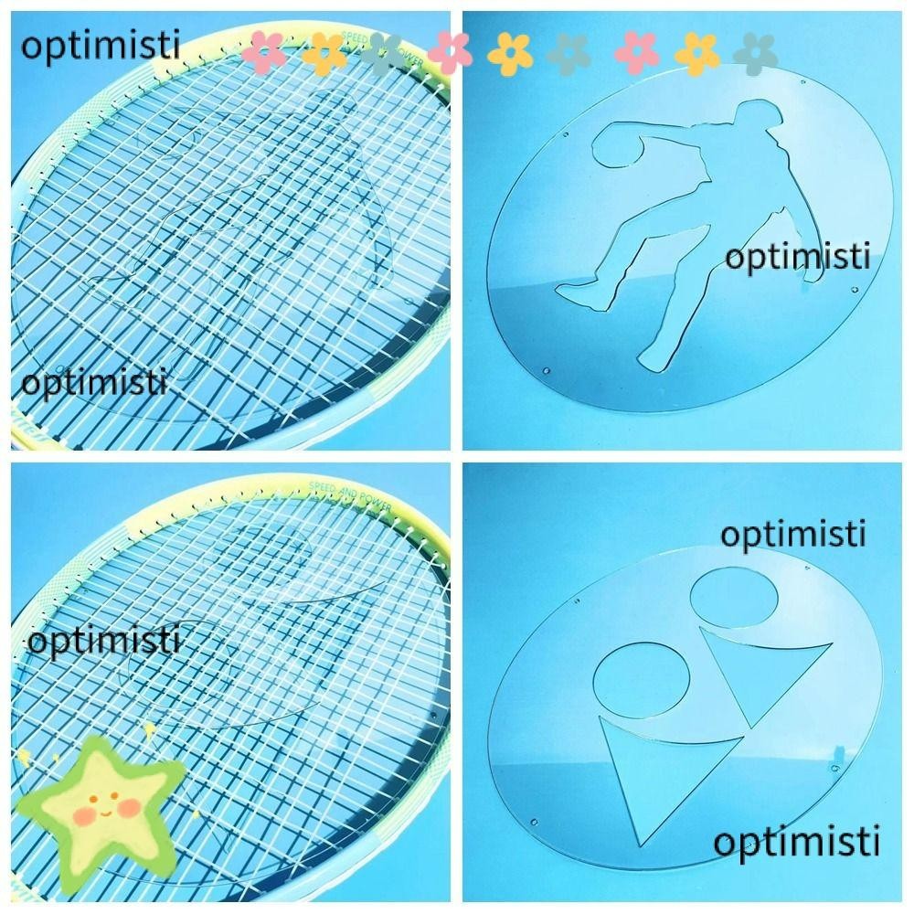 OPTIMISTI Binminton Racket LOGO Stencil, Plastic Reusable Racquet ...