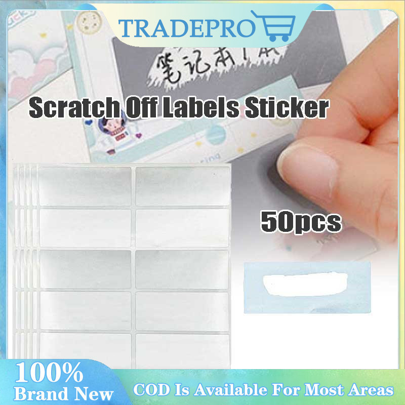50Pcs Scratch Off Labels Sticker For Lucky Draw / DIY Scraping Lottery ...