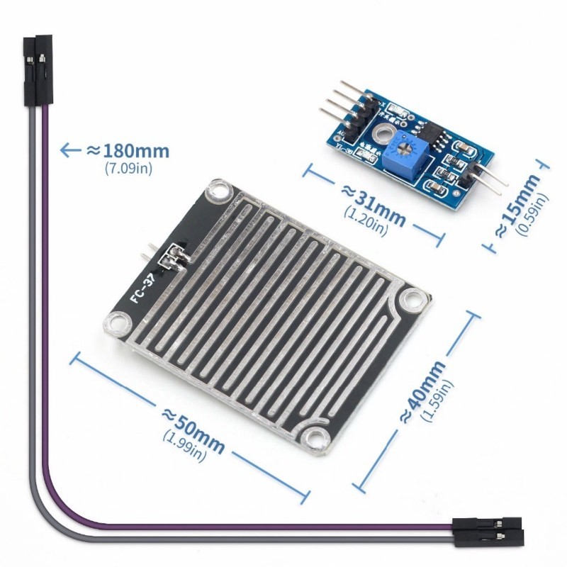 1set/lot Snow/Raindrops Detection Sensor Module Rain Weather Module ...