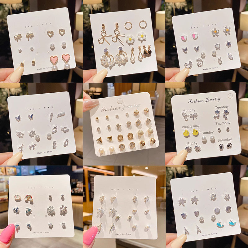 SU-2 Wholesale Lot 12 Pairs Fashion Dangle Silver Plated Earrings US - Foto 10