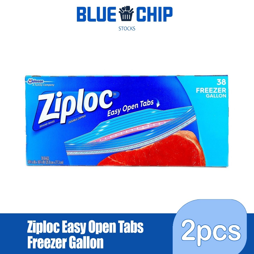 BlueChip Ziploc Easy Open Tabs Freezer Gallon 38pcs | Shopee Philippines