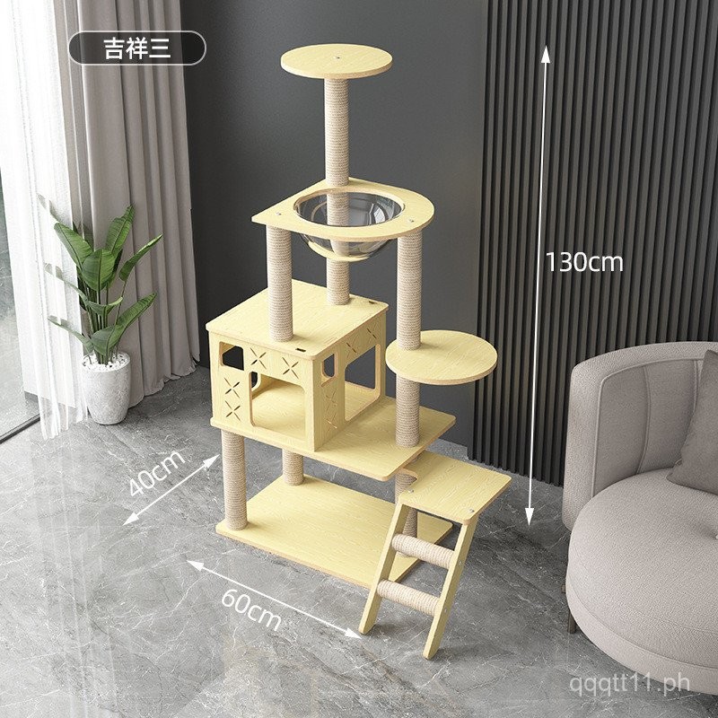 Cat Climbing Frame Wooden Wholesale Pet House Cat Room Integrated Large ...