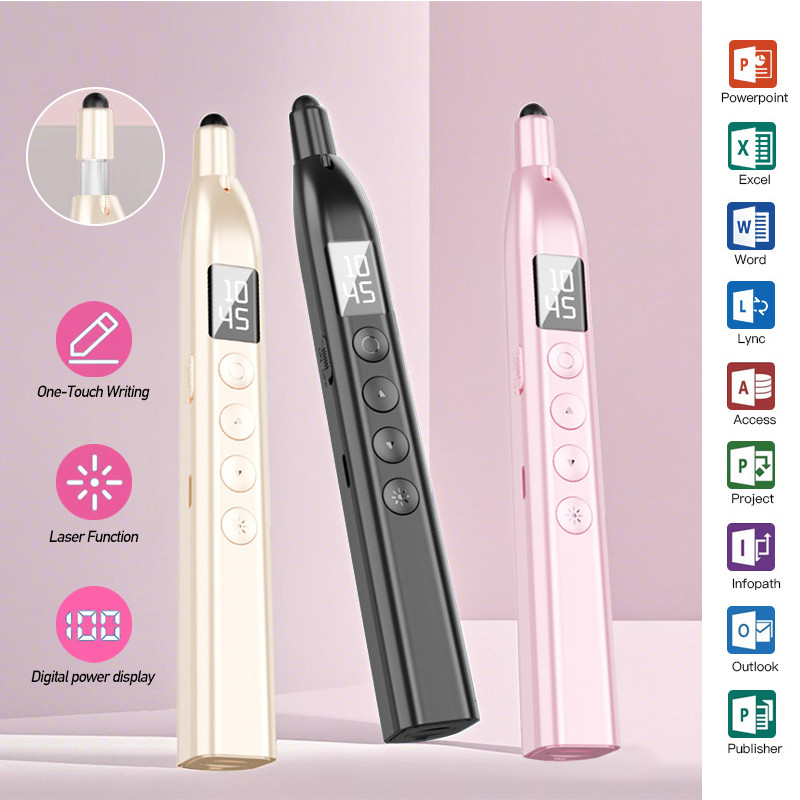 Wireless 2.4GHz Red Laser Pointer PPT USB PowerPoint Present Clicker ...