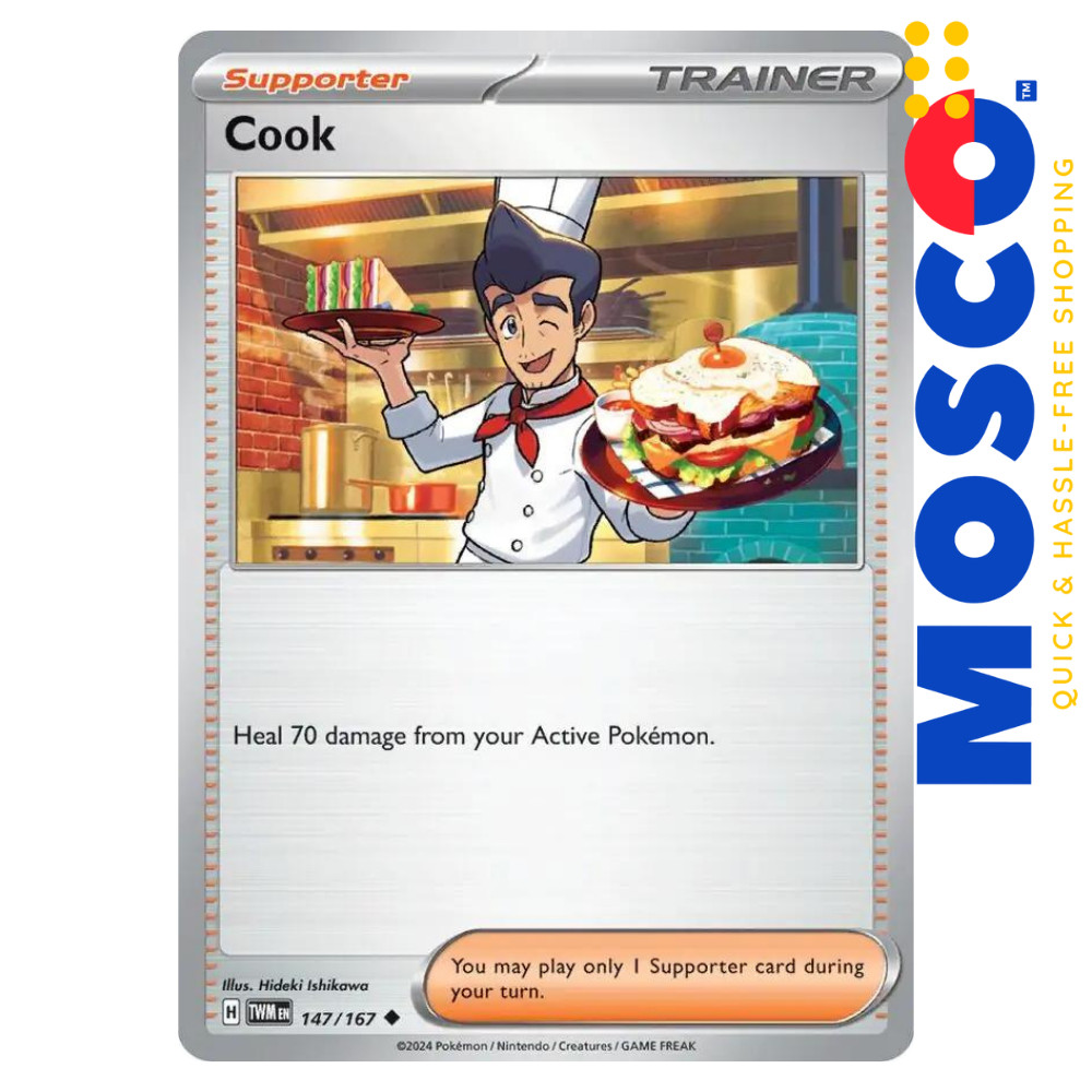 cook pokemon card Cook - 147/167 Uncommon Twilight Masquerade | Pokemon TCG