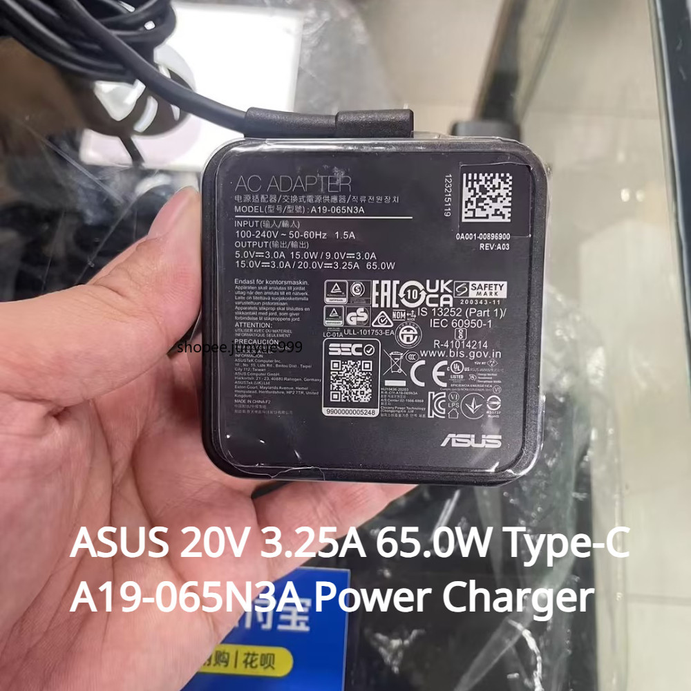 Original ASUS computer 20V 65W Type-C power adapter A19