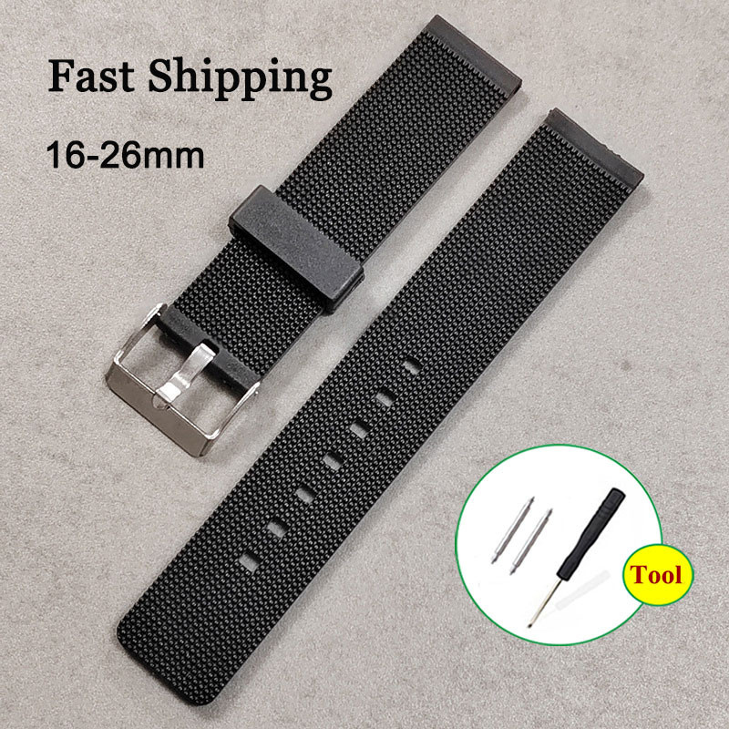 Fast Shipping 20mm 22mm PVC Watch Strap Universal Watch Band 16mm 18mm ...