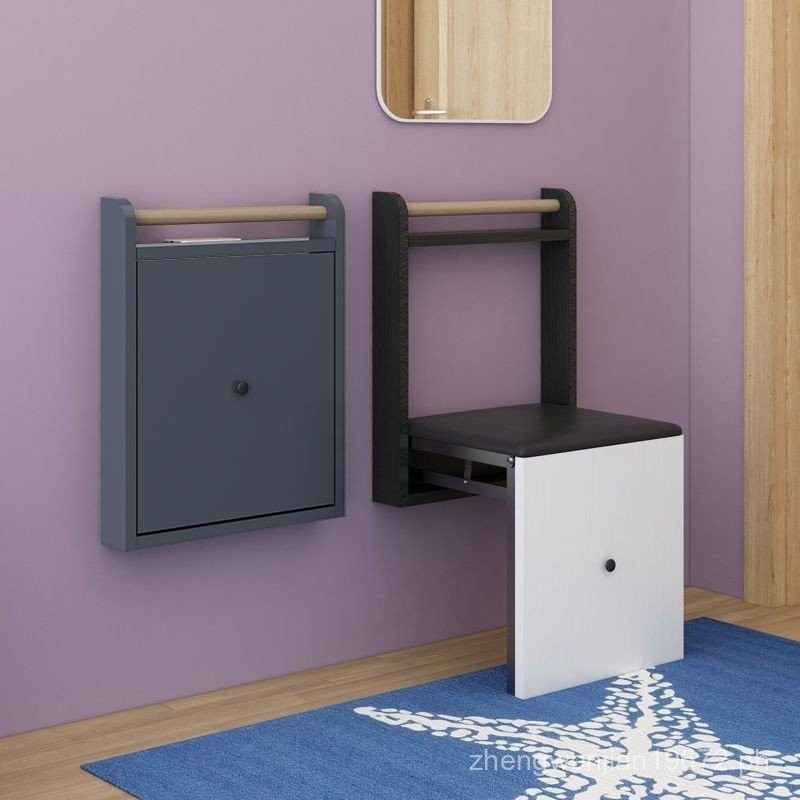 Shoe Changing Stool Wall Folding Stool Entrance Wall Stool Folding ...