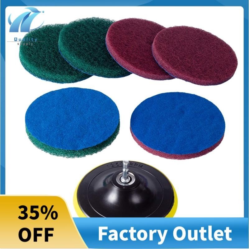 Uxcell 5 Inch 800 Grit Drill Power Brush Tile Scrubber Scouring Pads