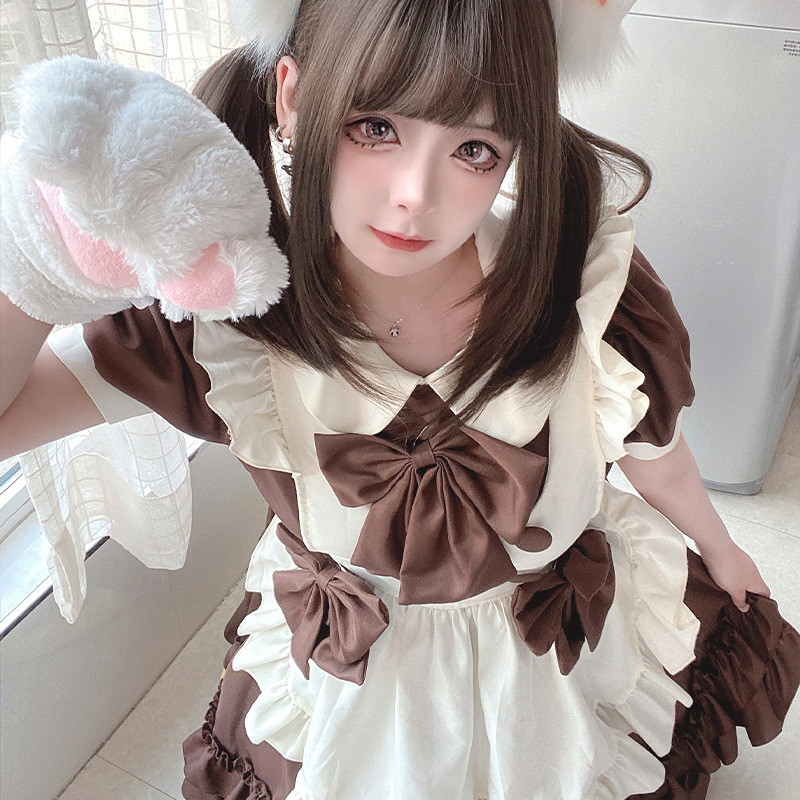 Soft Girl Dress Maid Outfit Lolita Maid Costume Cafe New Dress Lolita ...