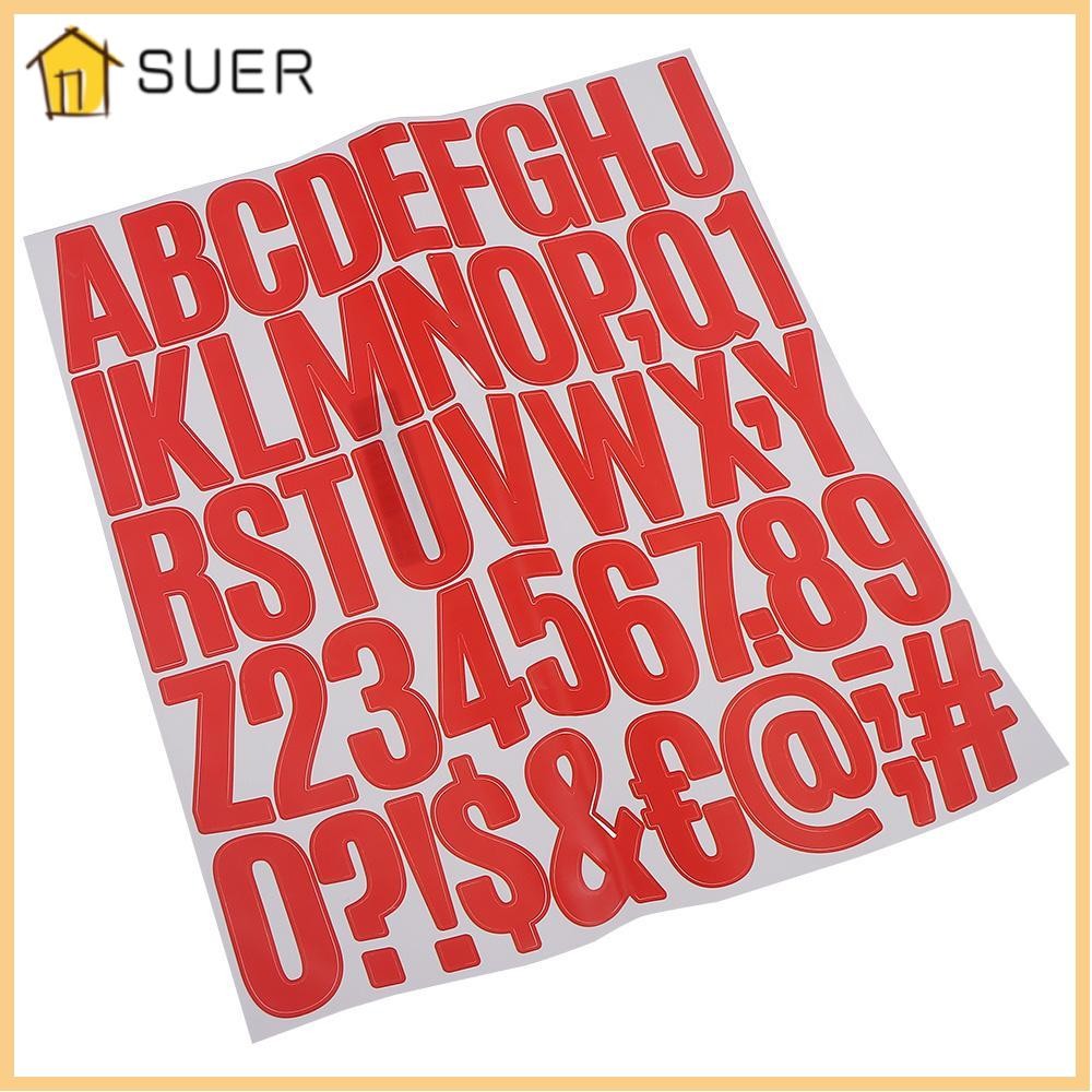 SUER1EN Mailbox Numbers, Vinyl Self Adhesive Letter Stickers ...