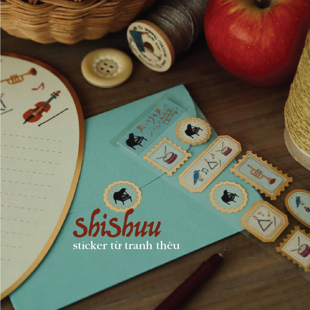 Stickers from Shishuu hand-embroidered paintings | Genuine Japan ...