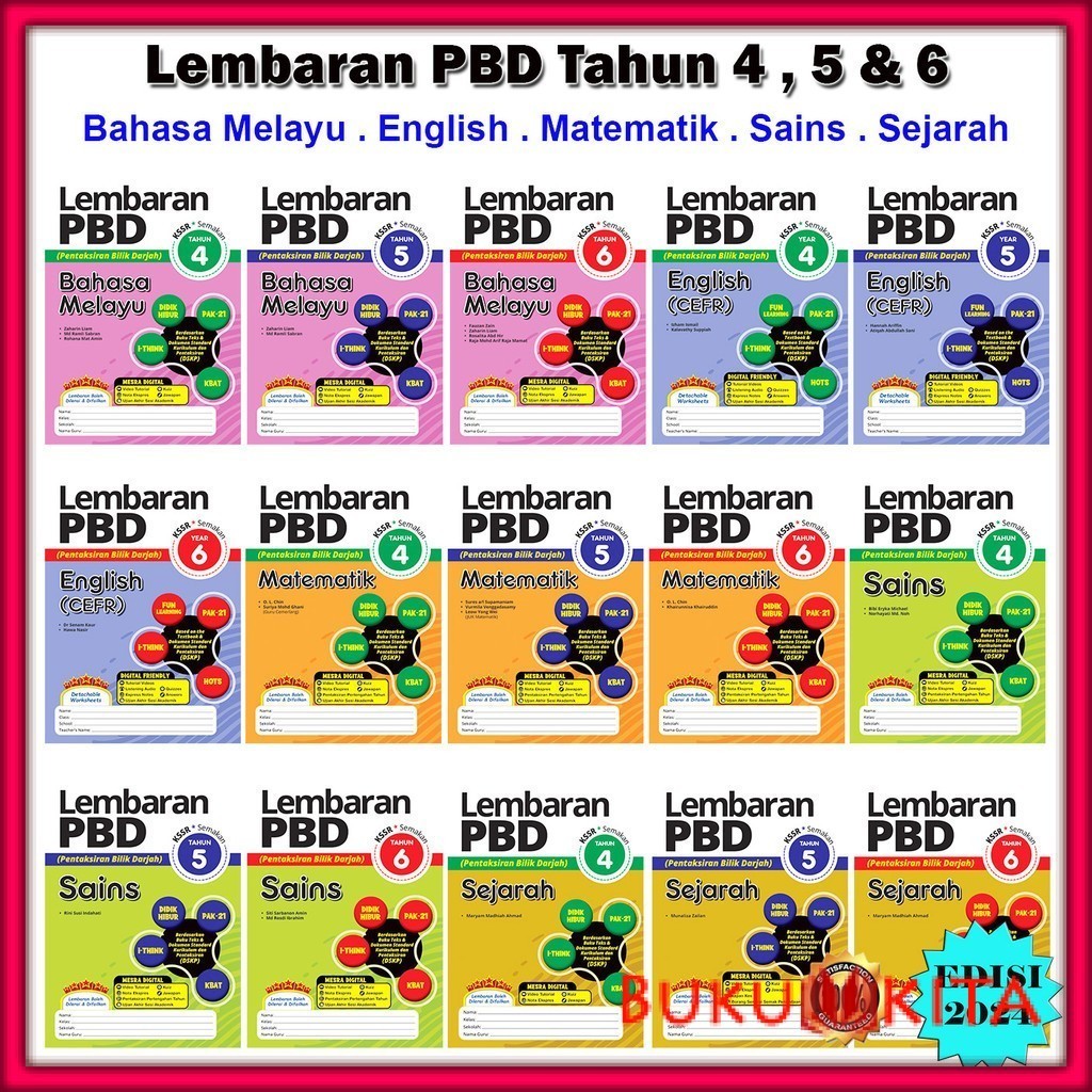 Practice Book: PBD Sheet For 4/5/6th 2024 Edition - Malay/English ...