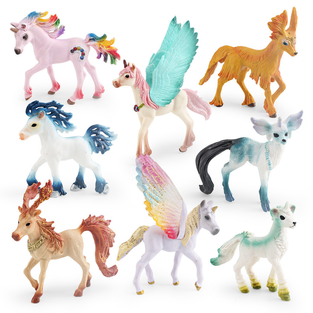 Doyomtoy Horse Play Figure Unicorn Figure Flower Elf Horse Mythical