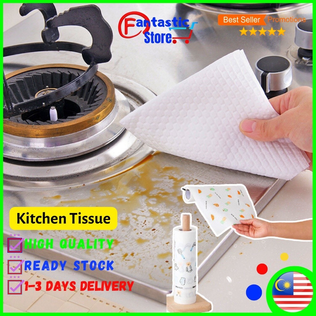 Washable Kitchen Tissue Roll Tisu Dapur Dish Paper Towel Cloth for ...