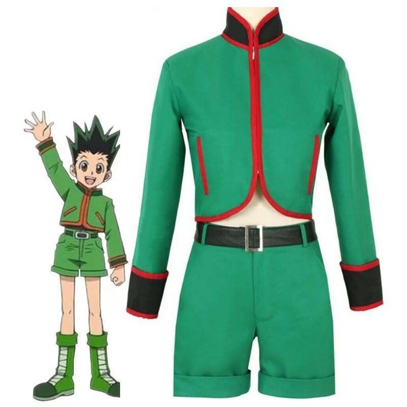 Costume Cosplay Gon Freecss - Hunter X Hunter - Veste Manches Longues + Short Vert