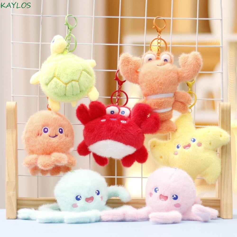 KAYLOS Marine Organisms Key Chain, Stuffed Animal Octopus Whale Crab ...