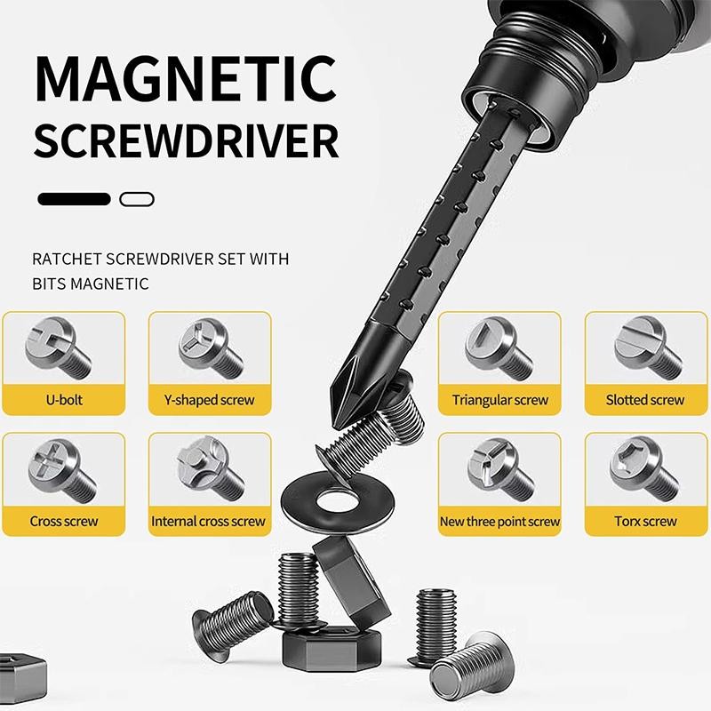 26-in-1 Ratchet Screwdriver Set Mini Hand Tool CRV Cross Groove ...