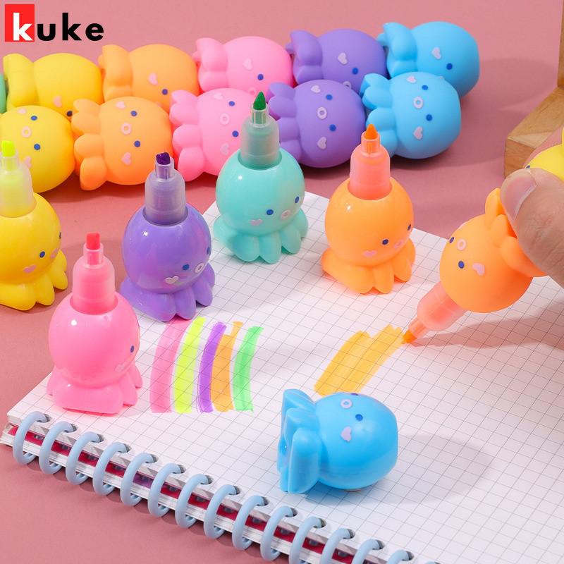 Octopus Fluorescent Marker Pen Set - Can Be Separated Pen - Draw Line ...