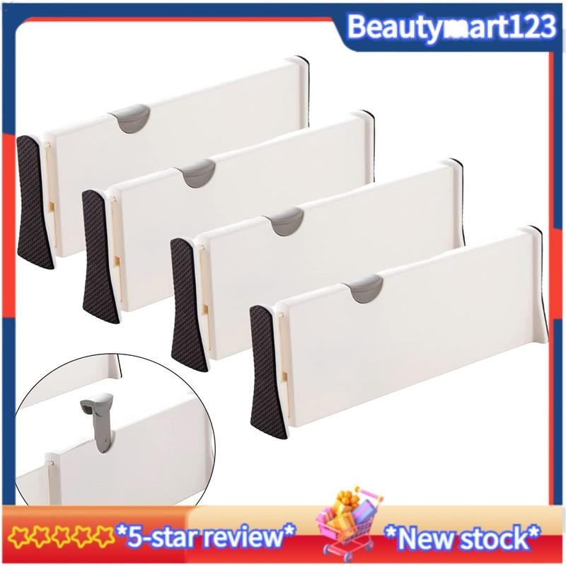 【BM】Drawer Dividers Set of 4 Drawer Dividers Plastic Adjustable Drawer ...