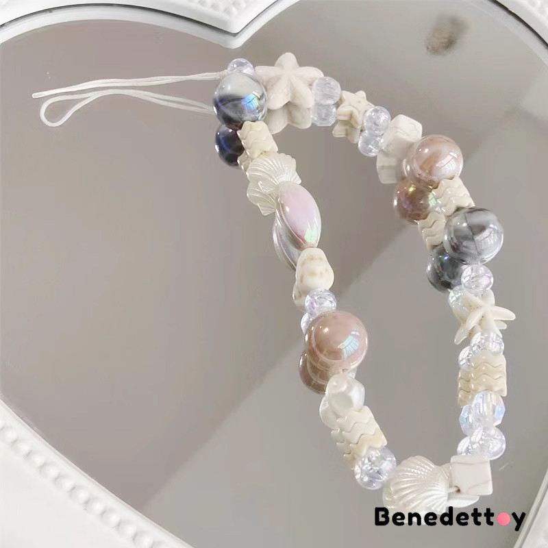 Starfish Shell Beaded Phone Chain Sweet Style Lanyard High-end Wrist ...