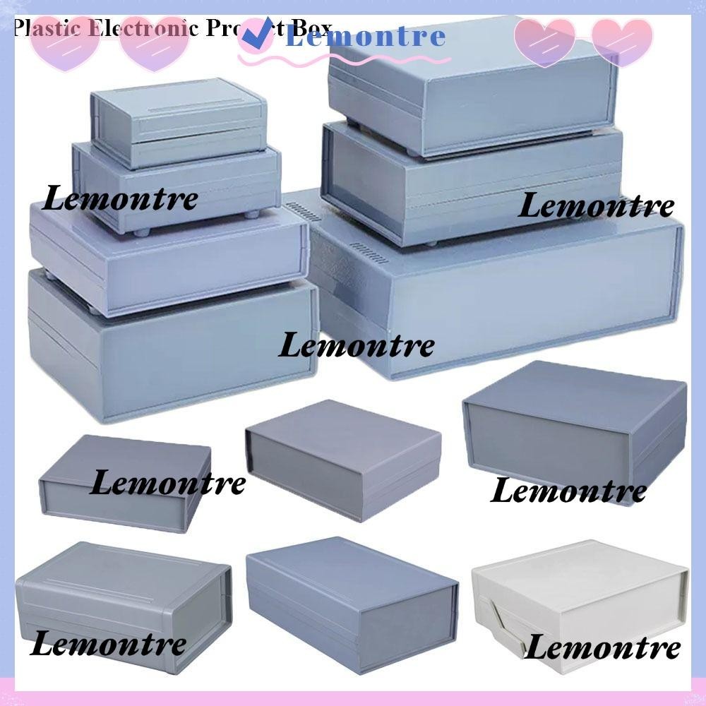 LEMONTRE Waterproof Cover Project Grey ABS Plastic DIY Enclosure Boxes ...
