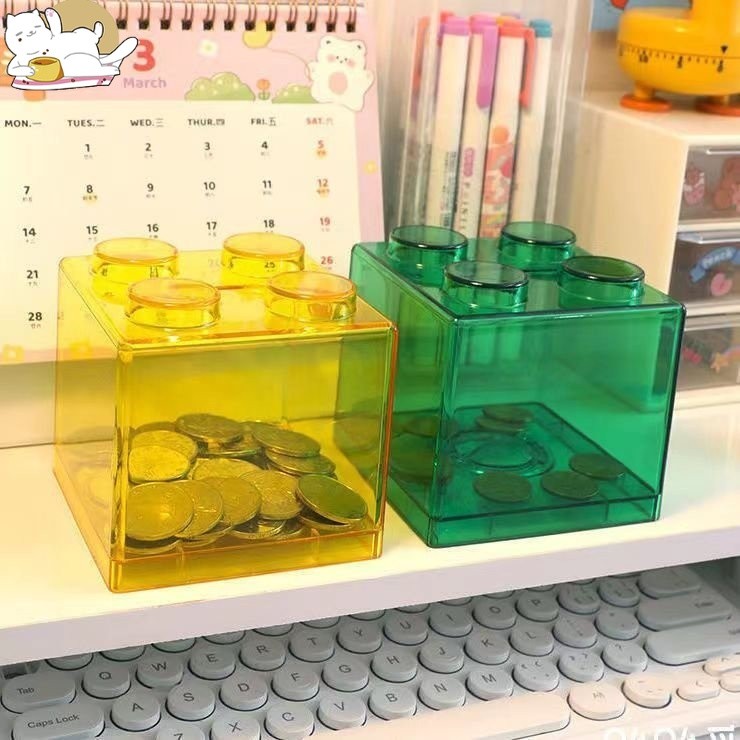 Transparent Plastic Storage Coin Bank for Home Living | Shopee Philippines
