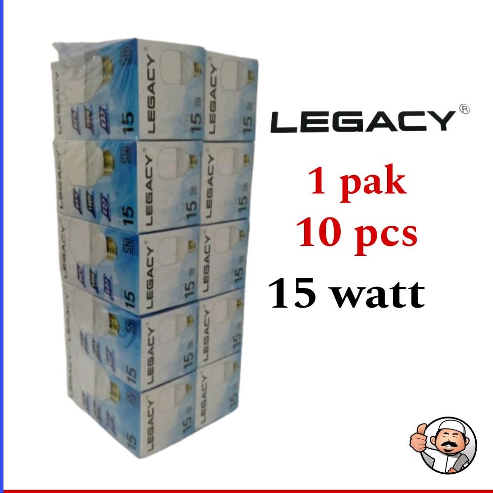 Legacy LED Light 15 Watt Neon Bulb - 1 Pack Contains 10 Pcs | Shopee ...
