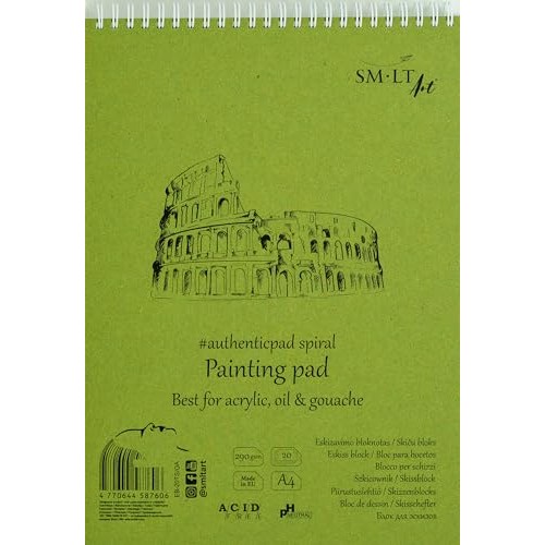 SM•LT Authentic Sketchbook Acrylic Drawing Spiral Binding A4 Size ...