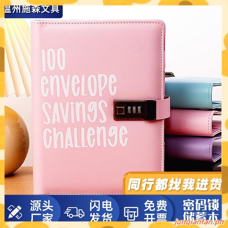 100 Envelope Savings Challeng Locker Binder Set Binder Cash Money ...