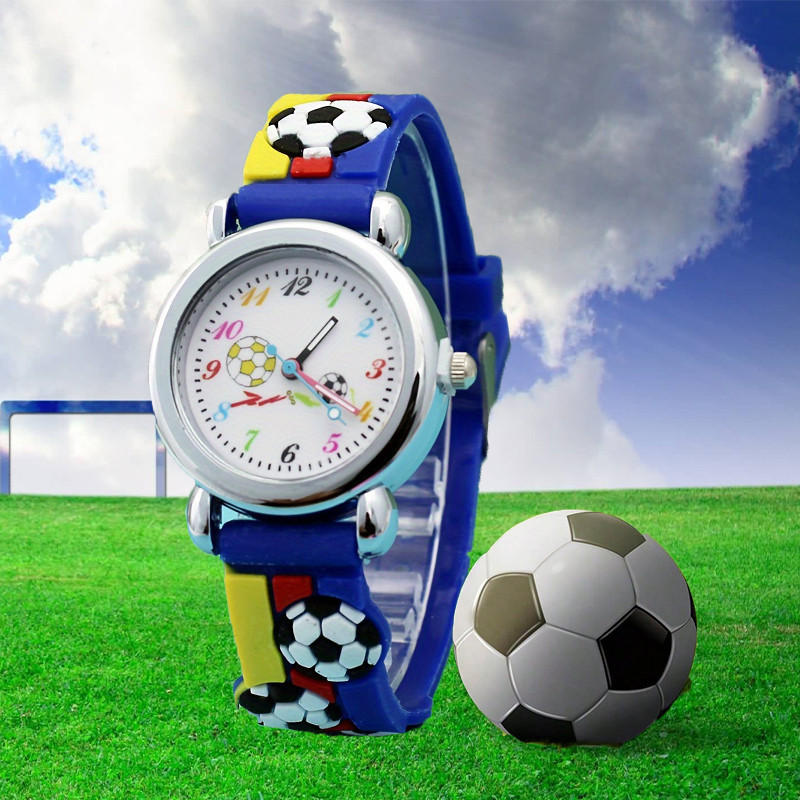 Cute Football Children s Watch Cartoon Sports Watches Boys and Girls Game Watch