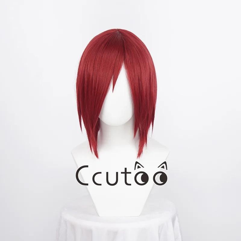 Uzumaki Nagato Cosplay Wig Anime Nagato Short Dark Red Heat Resistant ...