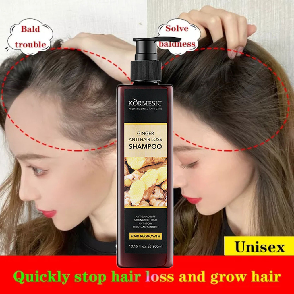 Ginger Hair Shampoo Fast Regrowth Hair Thick Anti-Hair Loss Anti ...