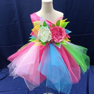 Colorful Flower Children's Costume Pettiskirt Princess Girl Flower 