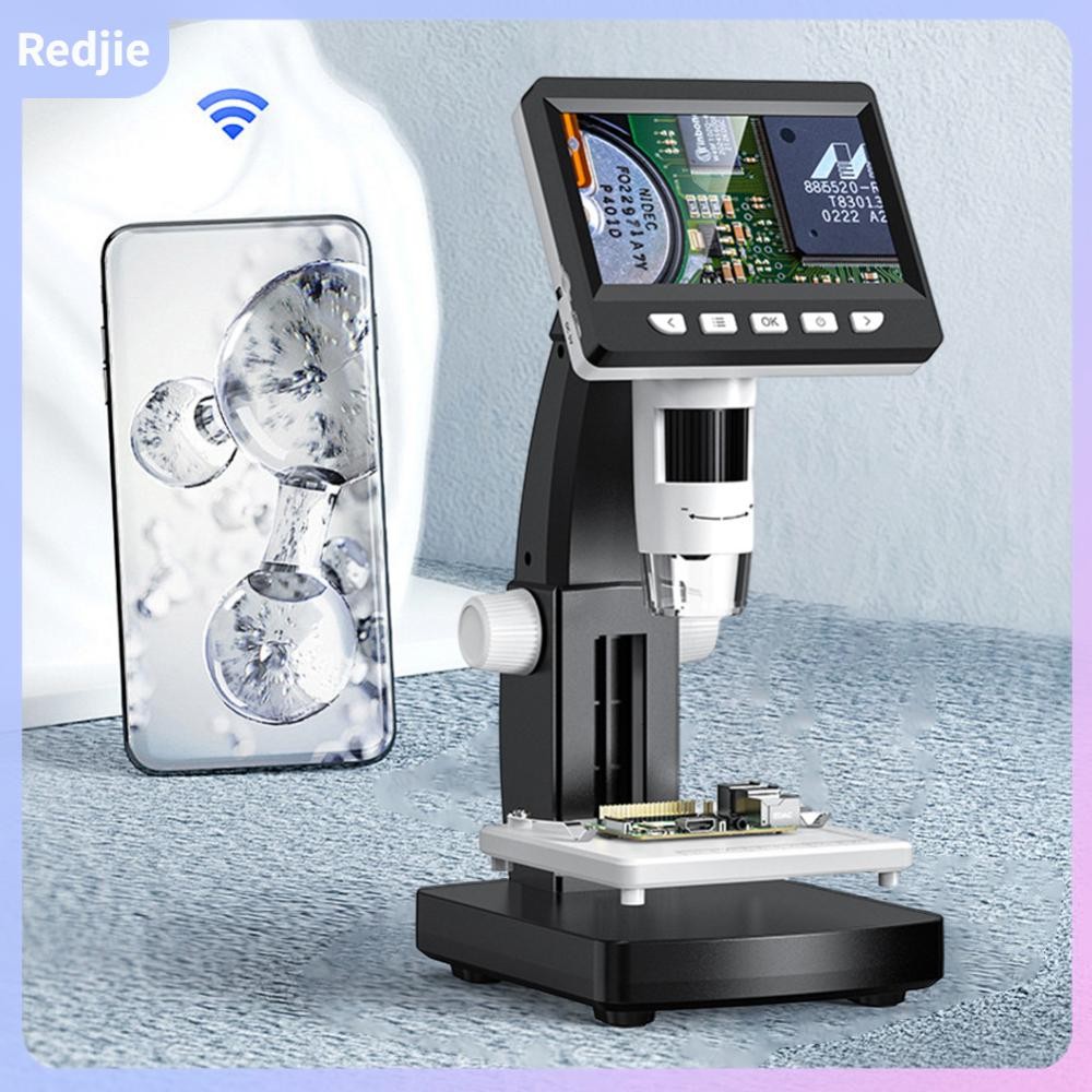 1000X Digital Microscope 4.3inch Screen Soldering Coin Microscope w/ 8 ...