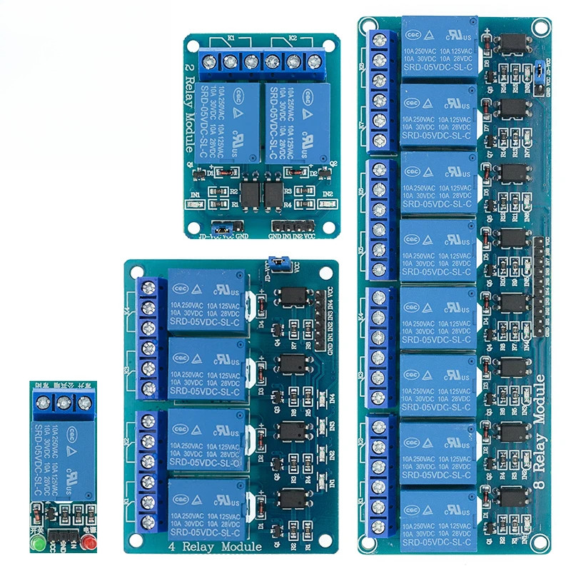 5v 12v 1 2 4 6 8 Channel Relay Module with Optocoupler Relay Output 1 2 ...