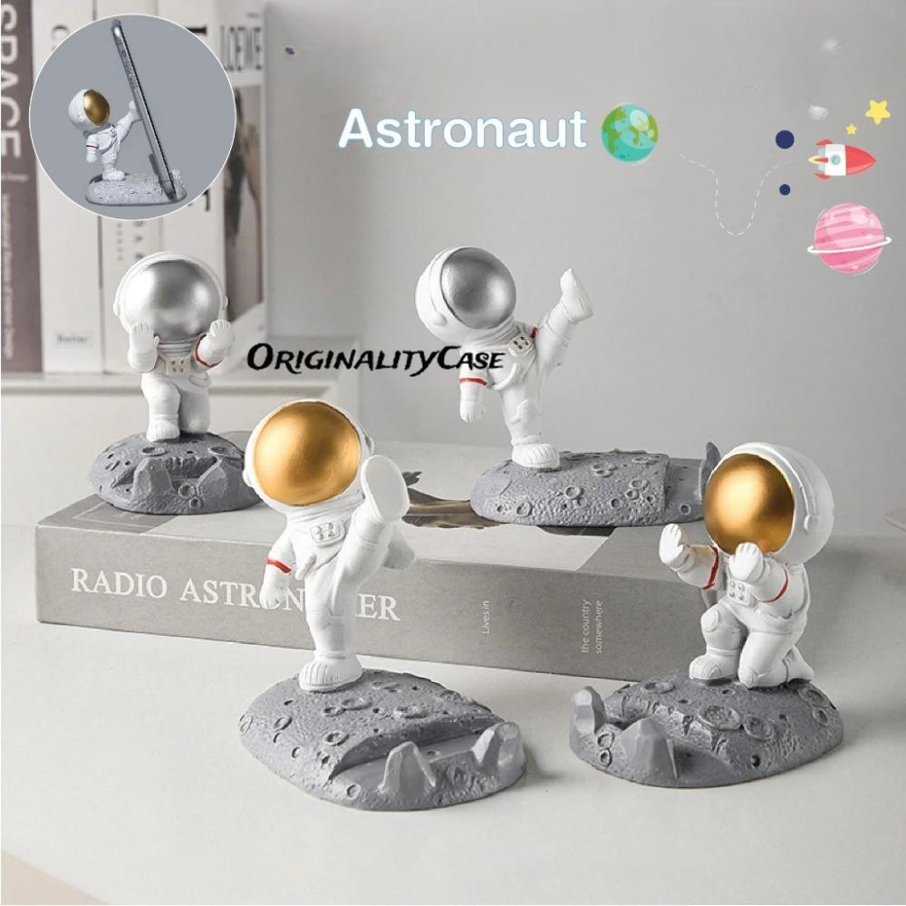 Spaceman Astronaut Statue Phone Holder Tablet Desktop Stand Desk Holder ...