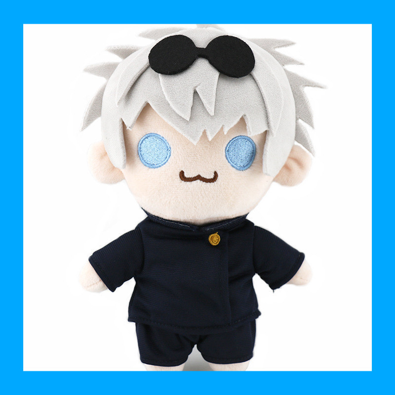 Animation Jujutsu Kaisen Gojou Gojo Satoru White Hair Blue Puppet Doll ...