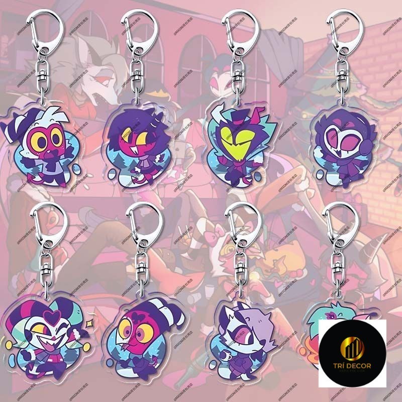 Blitzo Stolas Loonie Charlie Acrylic Key Chain Women Helluva Boss ...