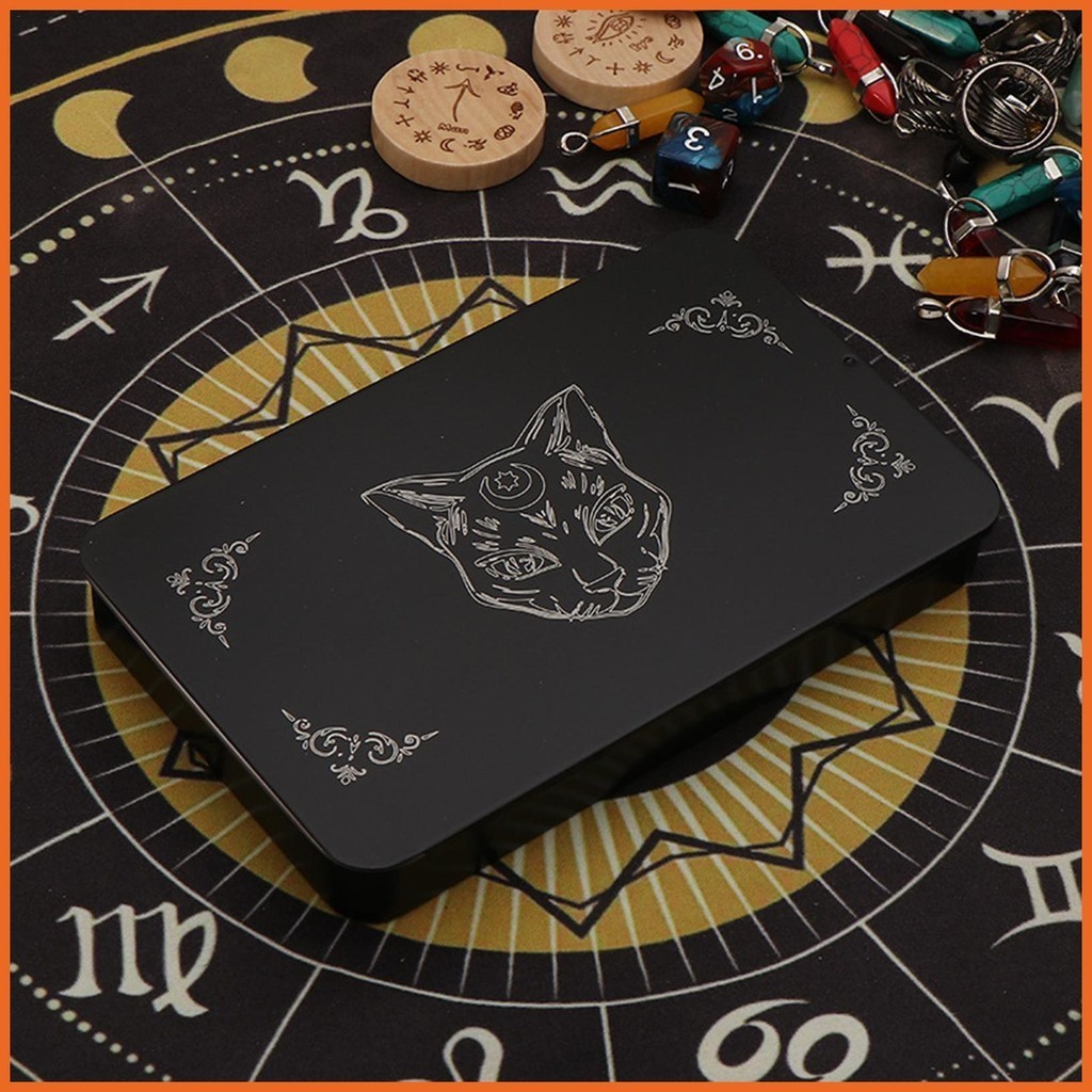 Tarot Card Box Portable Iron Tarot Deck Cases Small Tarot Card Storage ...