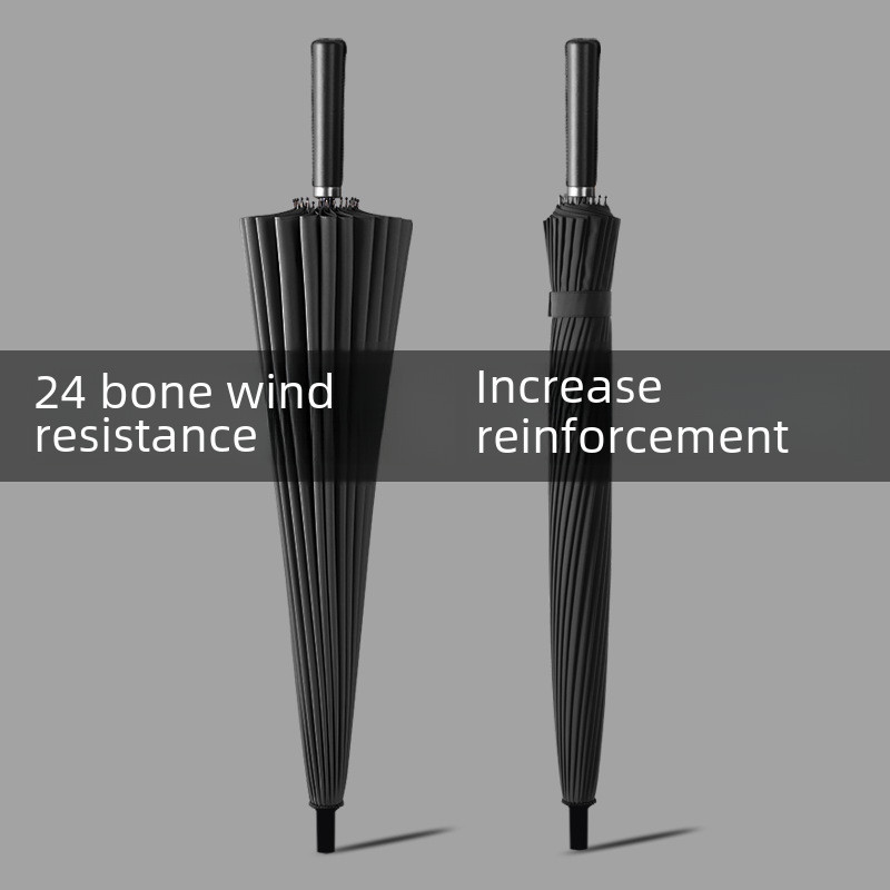 Plussized24Bone Long Handle Umbrella Large Double Reinforced Oversized