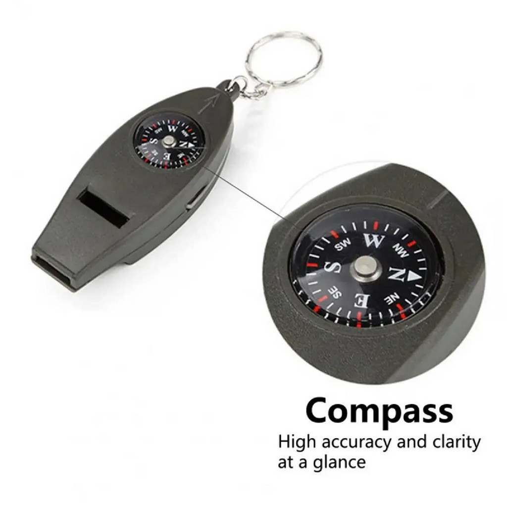 Survival Tool Set with Torch and Magnifier Multifunctional Whistle 7 In ...