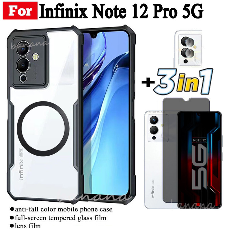3 in 1 Infinix Note 12 Pro 5G Shockproof Phone Case With Magnetic ...