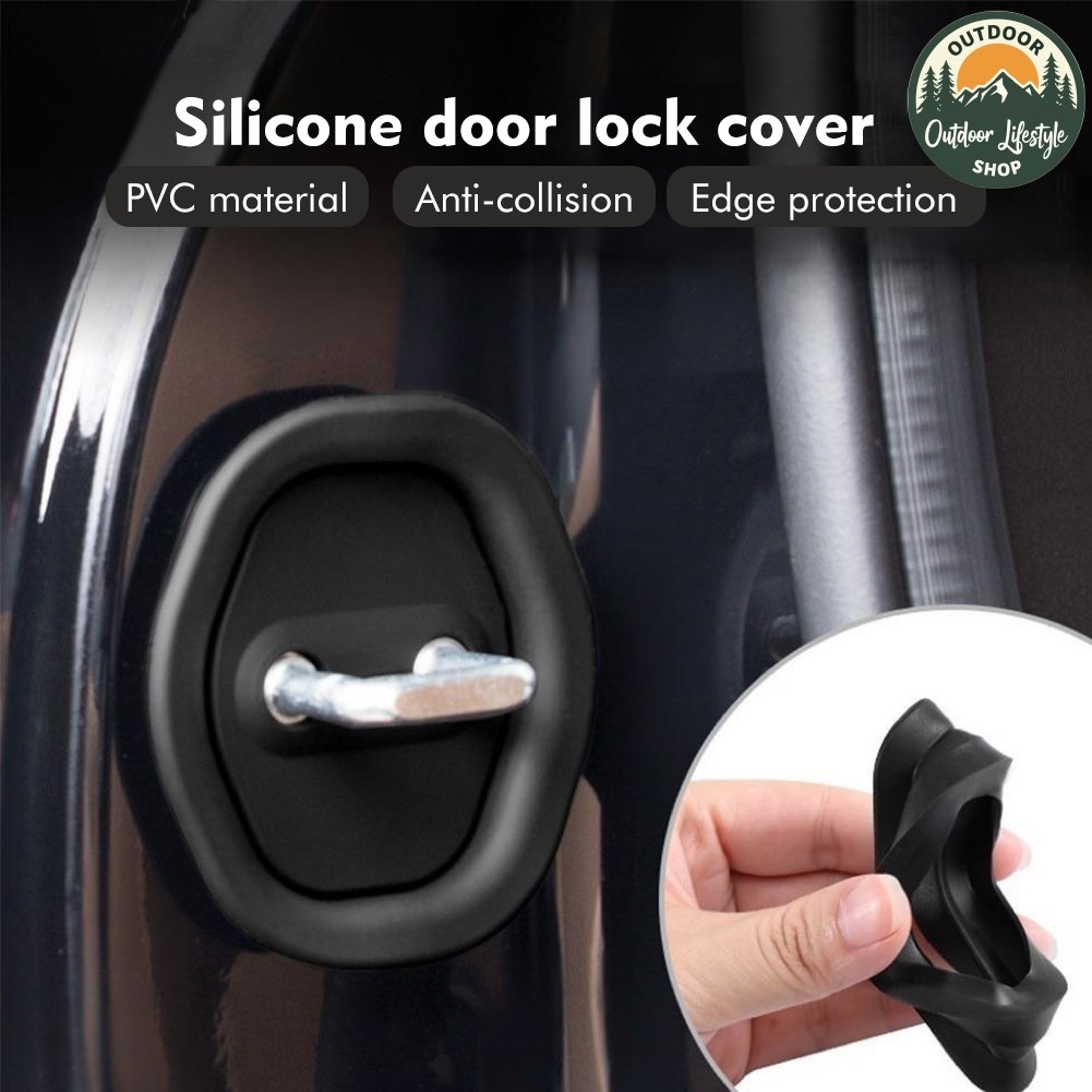 1/4PCS Door Lock Pad - Sound Deadener Damper - Car Door Lock Buckle ...