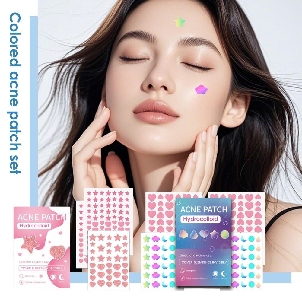 Star Shape Acne Patches Pimple Patch Pink Mixed Boxed Pimple Sticker ...