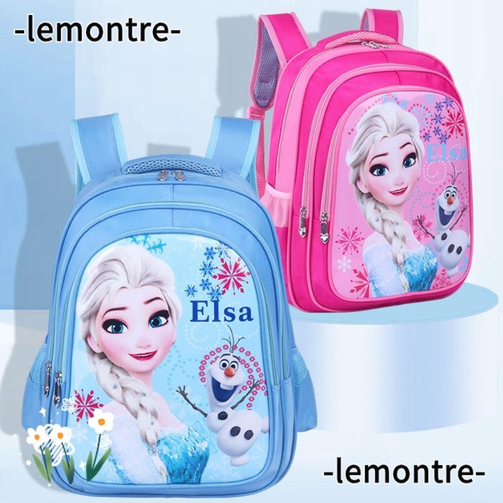 LEMONTRE Kids Backpack Frozen Elsa Fairy Tale Cartoon Ridge Protection ...