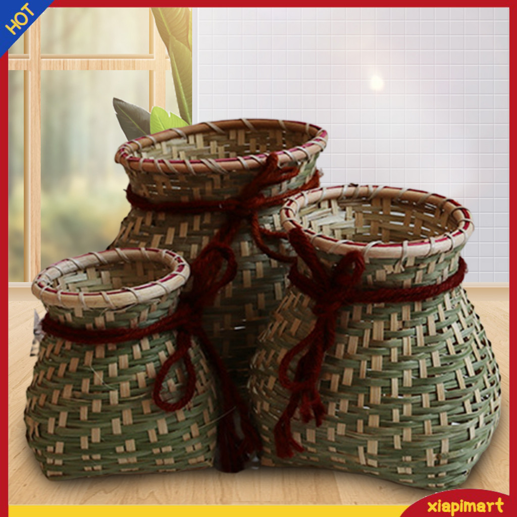 {xiapimart} Portable Fish Baskets for Daily Life Bamboo Wall Hanging ...