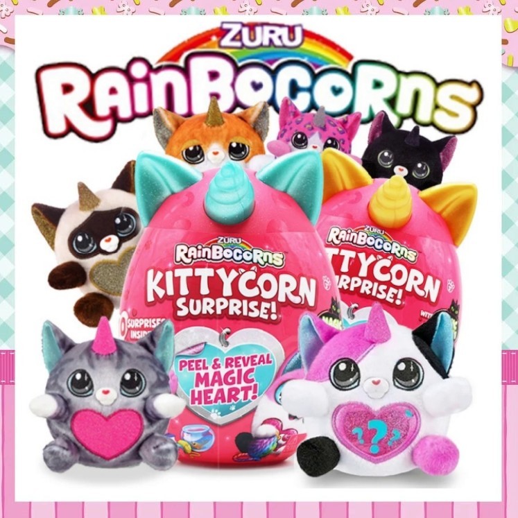 Zuru Surprise Dolls Rainbocorns Kittycorns Rainbow Unicorn Surprise Egg  Blind Box Collectible Toys Anime Figure girls Gift